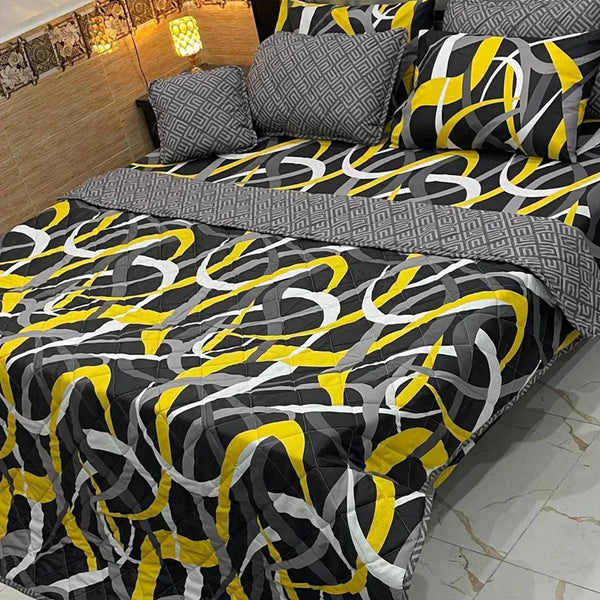 7 PCs Quilted Comforter Set CS-009